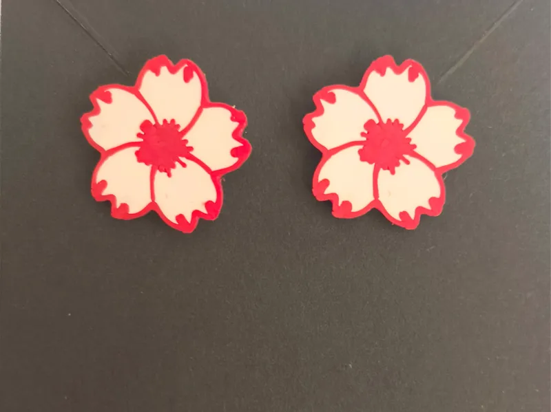 Sakura Flower Stud Earrings