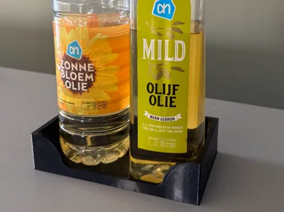 Oil Bottle Holder Tray – Kitchen Organizer