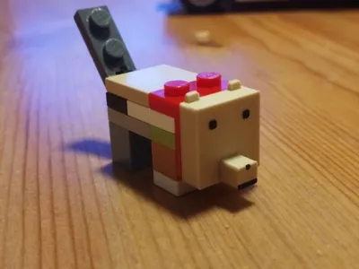 Legos minecraft dog face