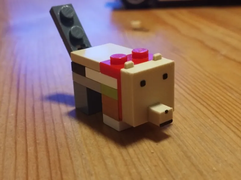 Legos minecraft dog face