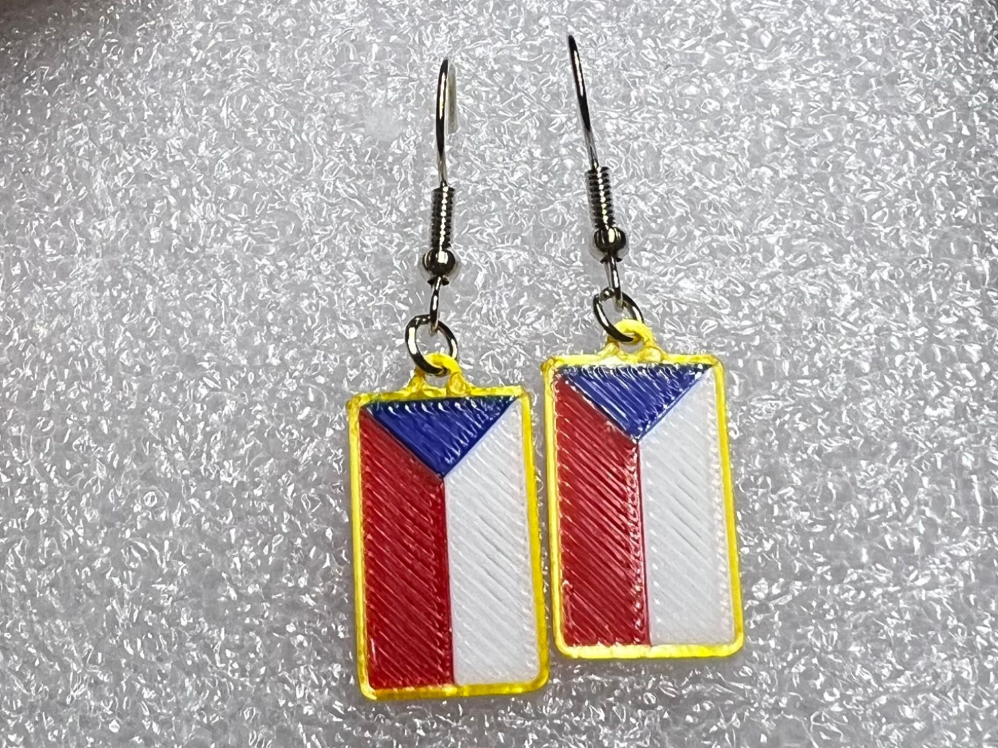Czech  earring flag