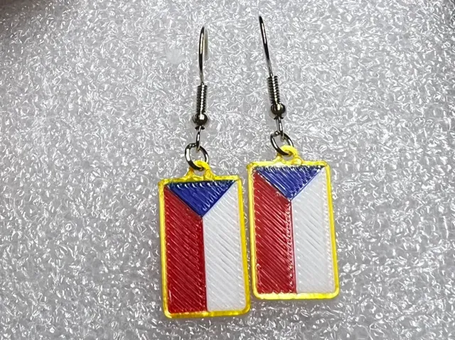 Czech earring flag