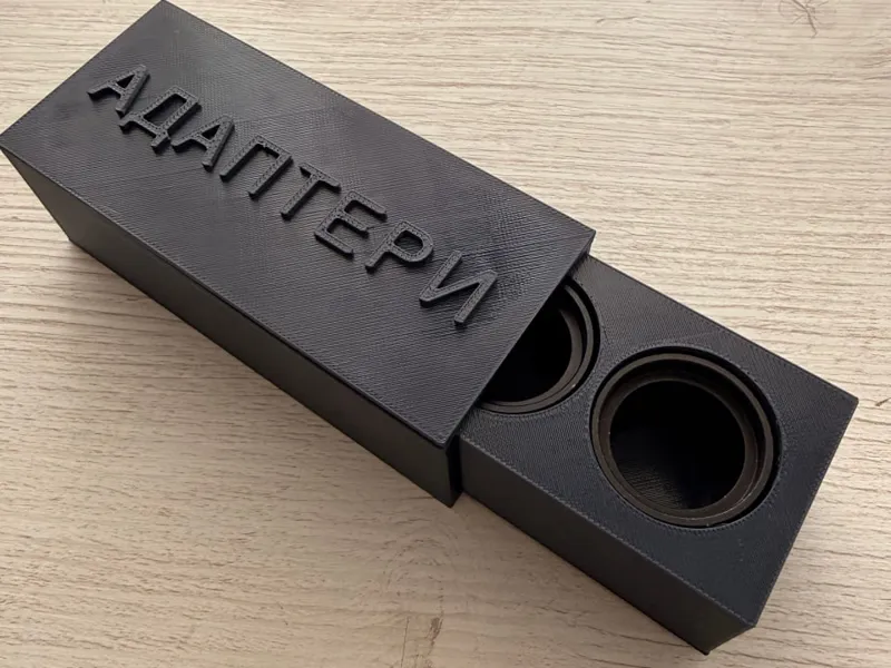 Storage box for microscope camera adapters