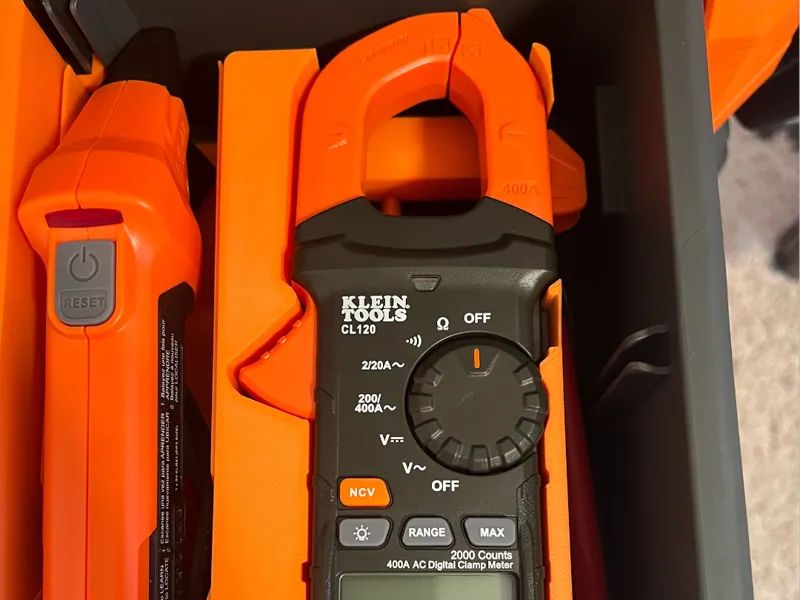Klein CL120 Clamp Multimeter Gridfinity 5x2 Bin