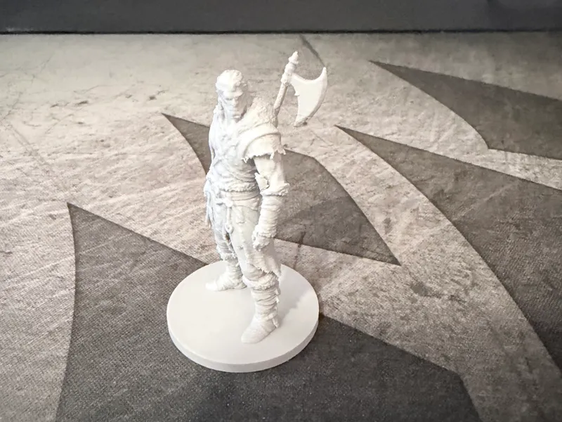Half-Orc Axeman — Tabletop RPG Miniature