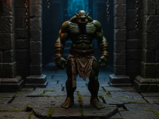 Powerful Orc Warrior - Detailed Miniature