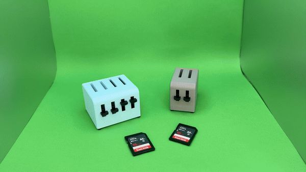 SD Card Toaster Organizer (Print in Place!)