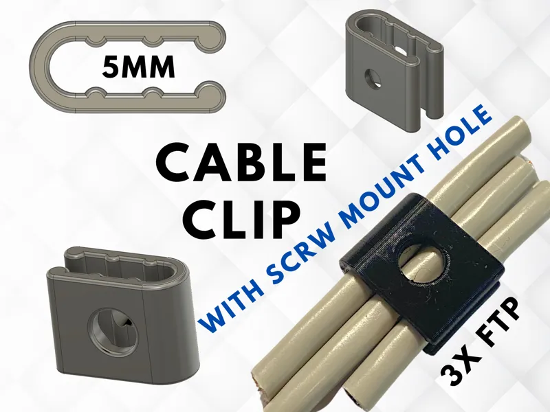 Cable Clip Ethernet 5mm FTP