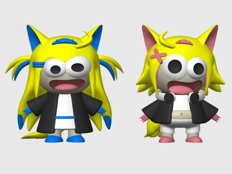 Fuwawa Mococo Spelling Bee Figures
