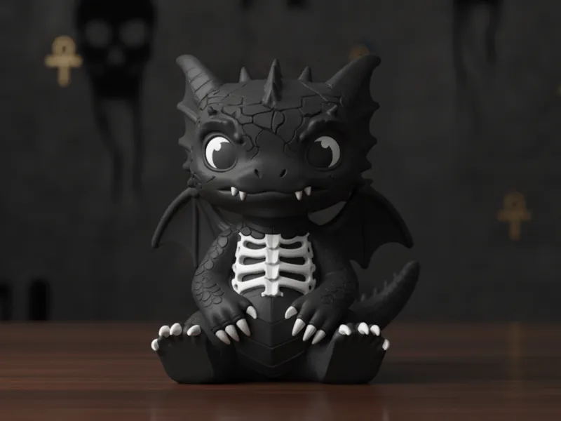 Cute Baby Skeletton Dragon