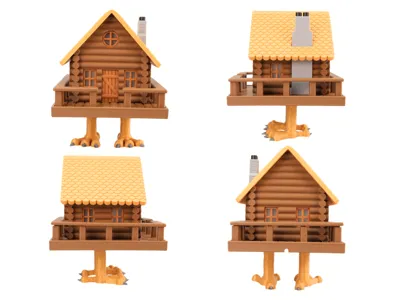 Baba Yaga Cabin - Witch Hut with Chicken Legs by bkprint3d - MakerWorld