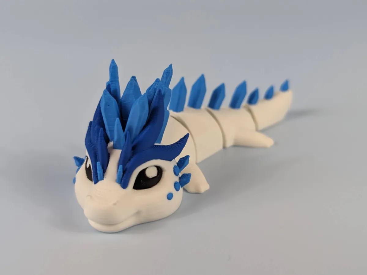 Ice Dragon - Articulated Figure Keychain by Biocraftlab MakerWorld: Download Free 3D Models - 3D model önizlemesi