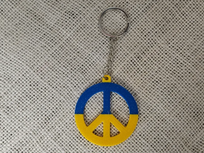 Ukraine peace keychain