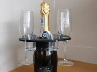 Wine Bottle Glass Caddy
