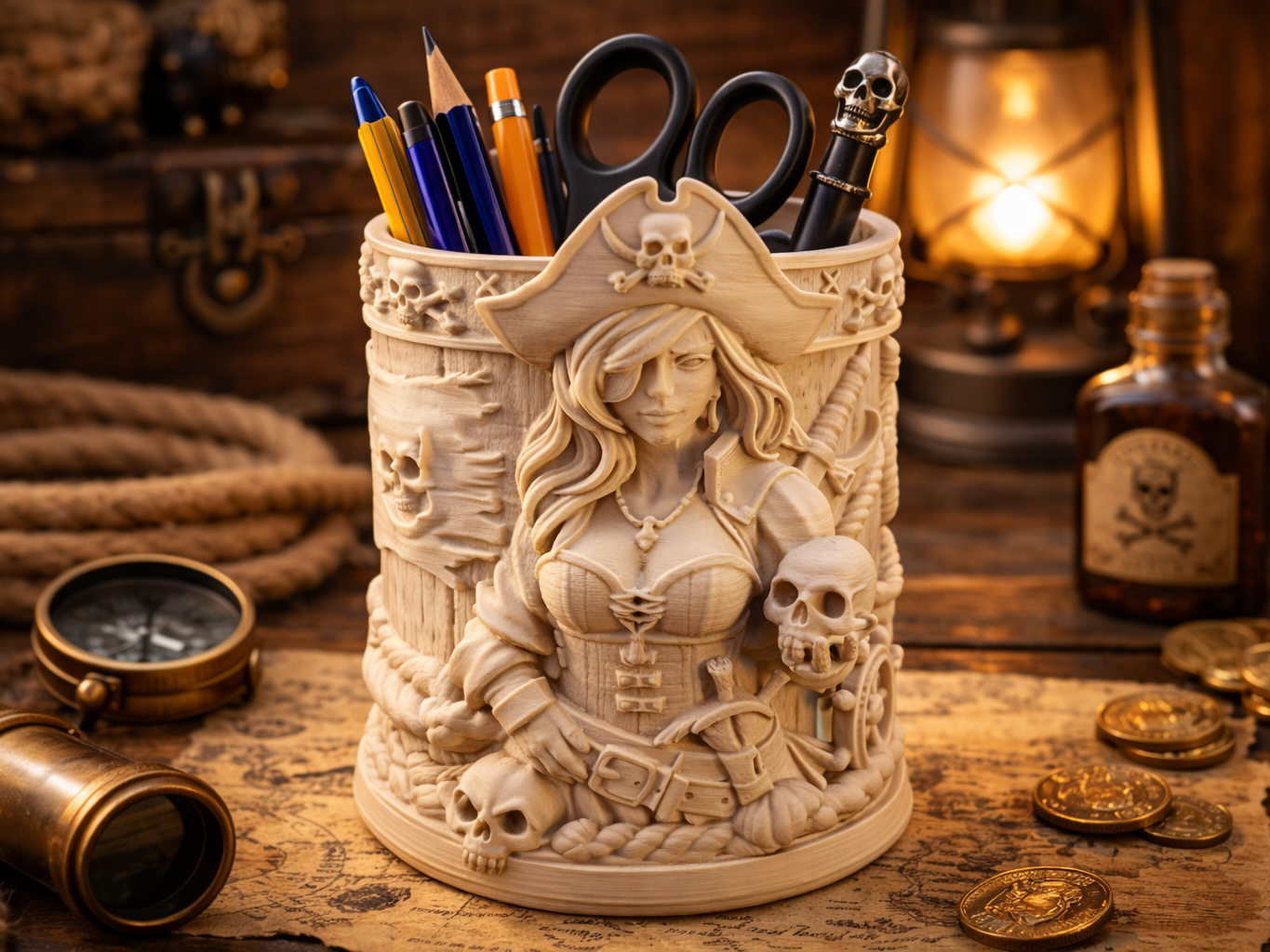 Pirate-Lady - Desk-Organizer XL