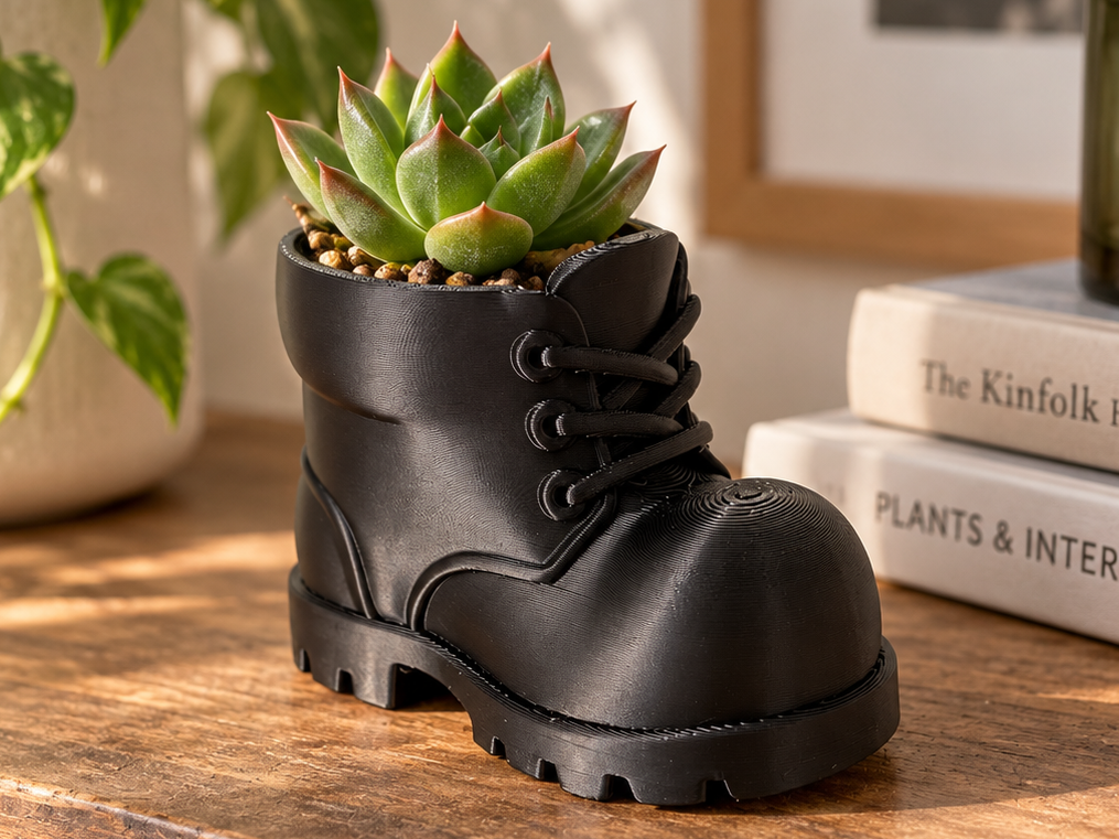 Mini Planter - Boot - 3D printed Decor, in stock in India