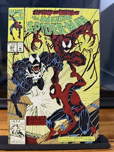 Spider-Man #362 (PART TWO) Comic Cover - Free 3D Print Model - MakerWorld