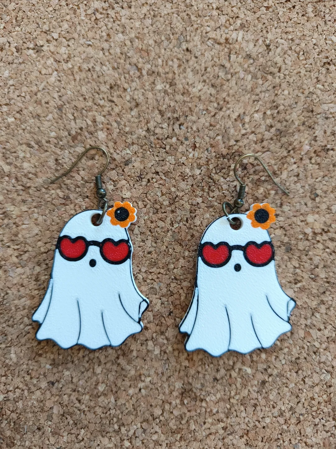 Multicolor Ghost Funky Halloween Earrings view 2