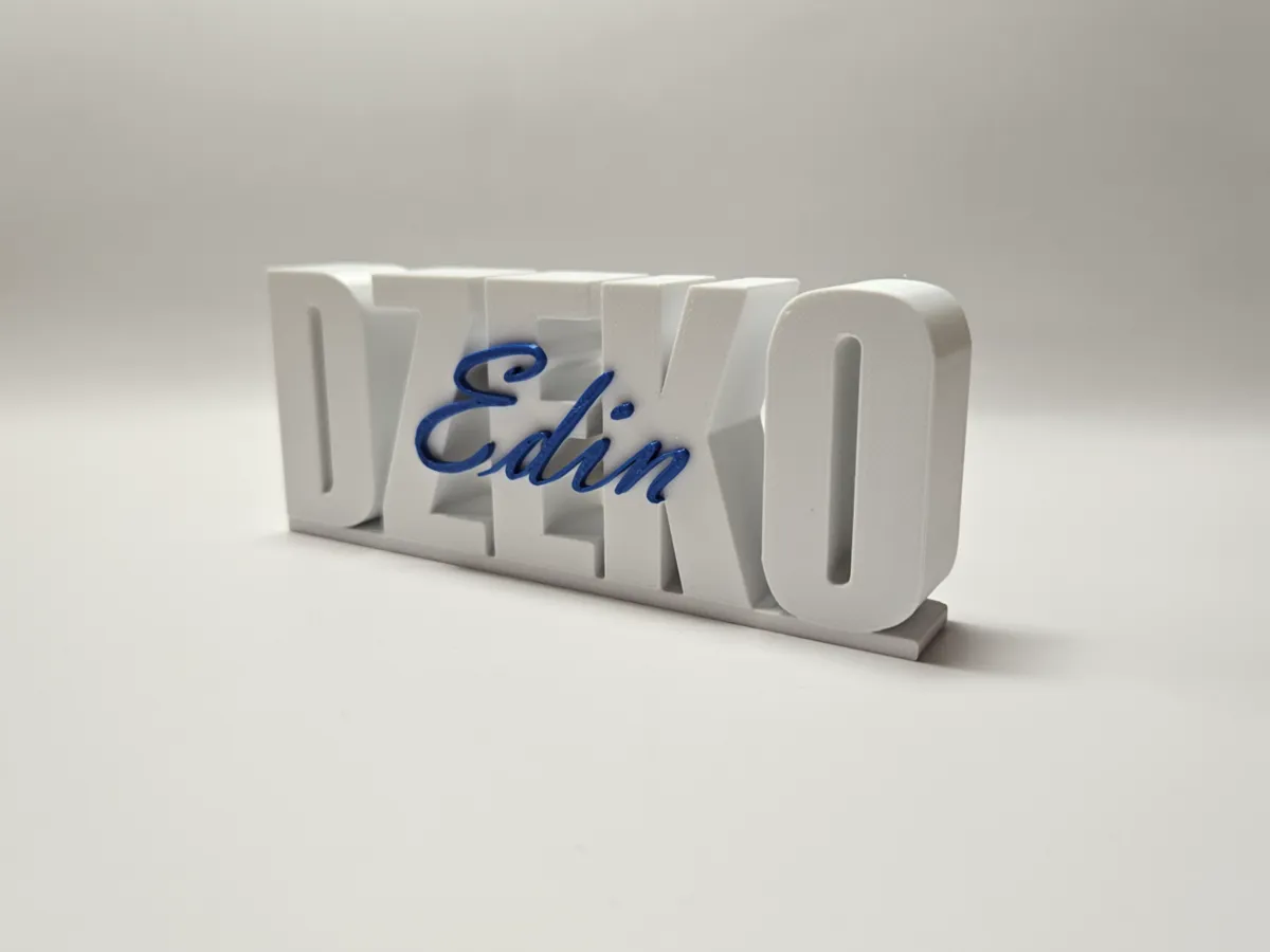 Edeza Lettering Edin Dzeko Lettering - Free 3D Print Model - MakerWorld