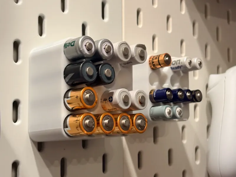 Ikea Skadis AA/AAA battery holder