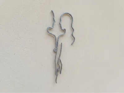 Line Art Wall Decor "Couple" (Love / Romance)