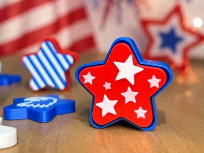 4th of July Star Fidget Clicker