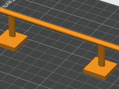 Fingerboard and Tech Deck Grind Rail