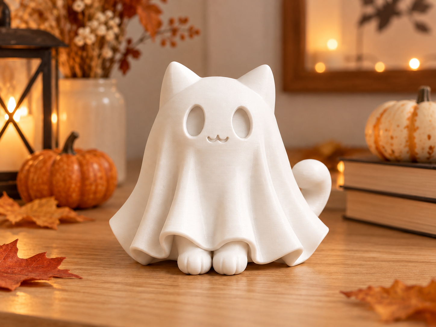 Geisterkatze – süße Halloween-Deko - 1