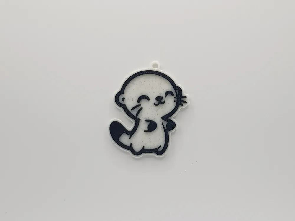 Cute Otter Keychain - Free 3D Print Model - MakerWorld