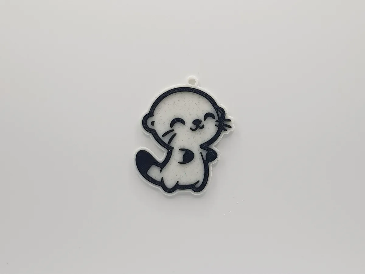 Cute Otter Keychain - Free 3D Print Model - MakerWorld