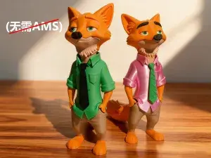 Miniatura 4 do modelo 3D 疯狂动物城尼克狐狸分件打印（无需AMS)