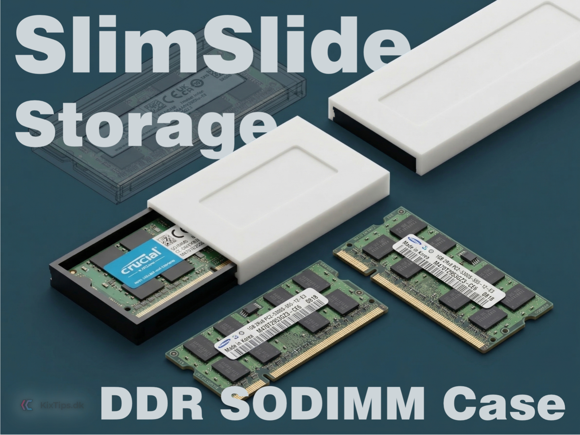 SlimSlide Storage – SO-DIMM Memory Case (DDR1-5)