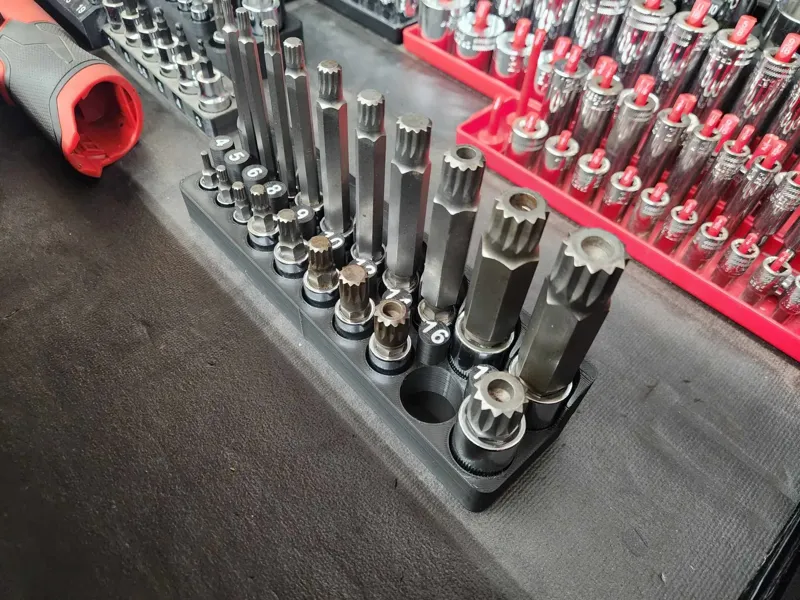 Triple Square Socket Set Organizer