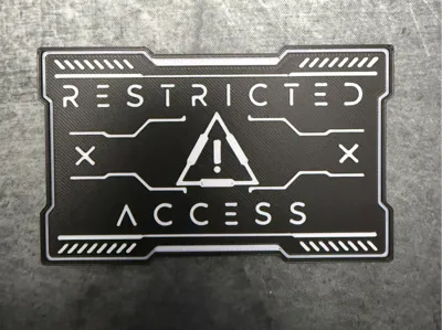 Restricted Warning Label/Sign