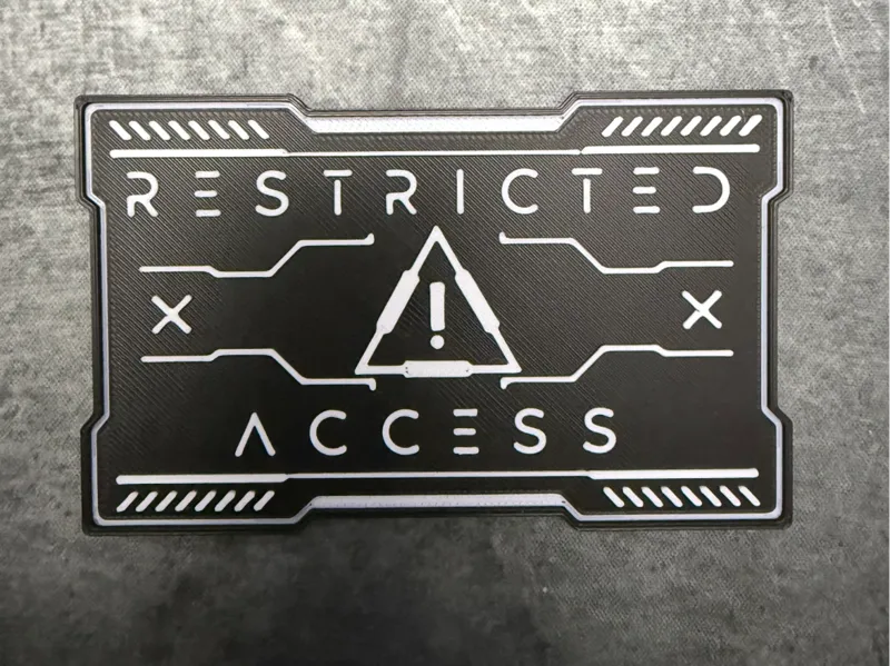 Restricted Warning Label/Sign