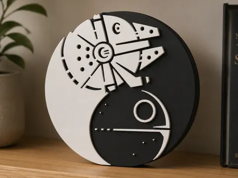 Letrero o emblema decorativo: Yin Yang Logo – Star Wars — referencia de MakerWorld