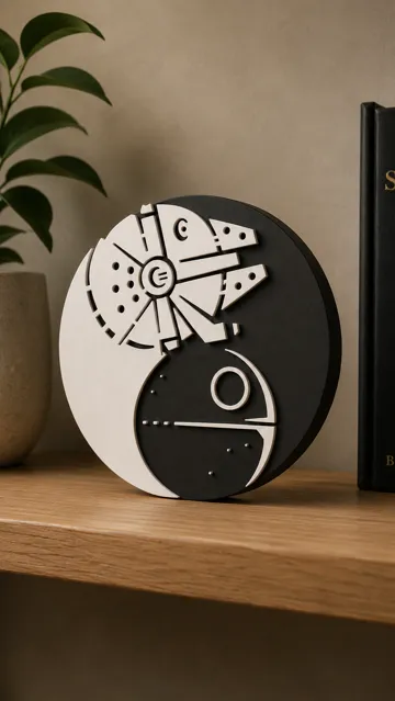 Letrero o emblema decorativo: Yin Yang Logo – Star Wars — vista de referencia 3