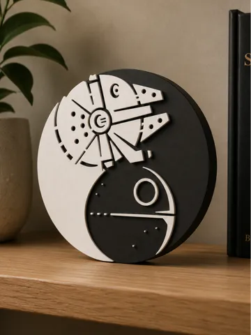 Letrero o emblema decorativo: Yin Yang Logo – Star Wars — vista de referencia 2