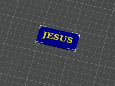 Jesus banner keychain