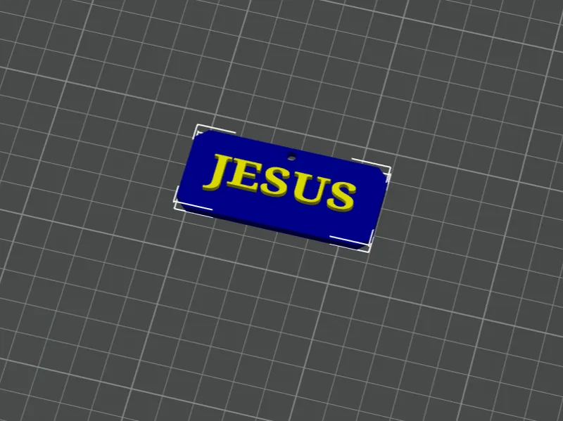 Jesus banner keychain