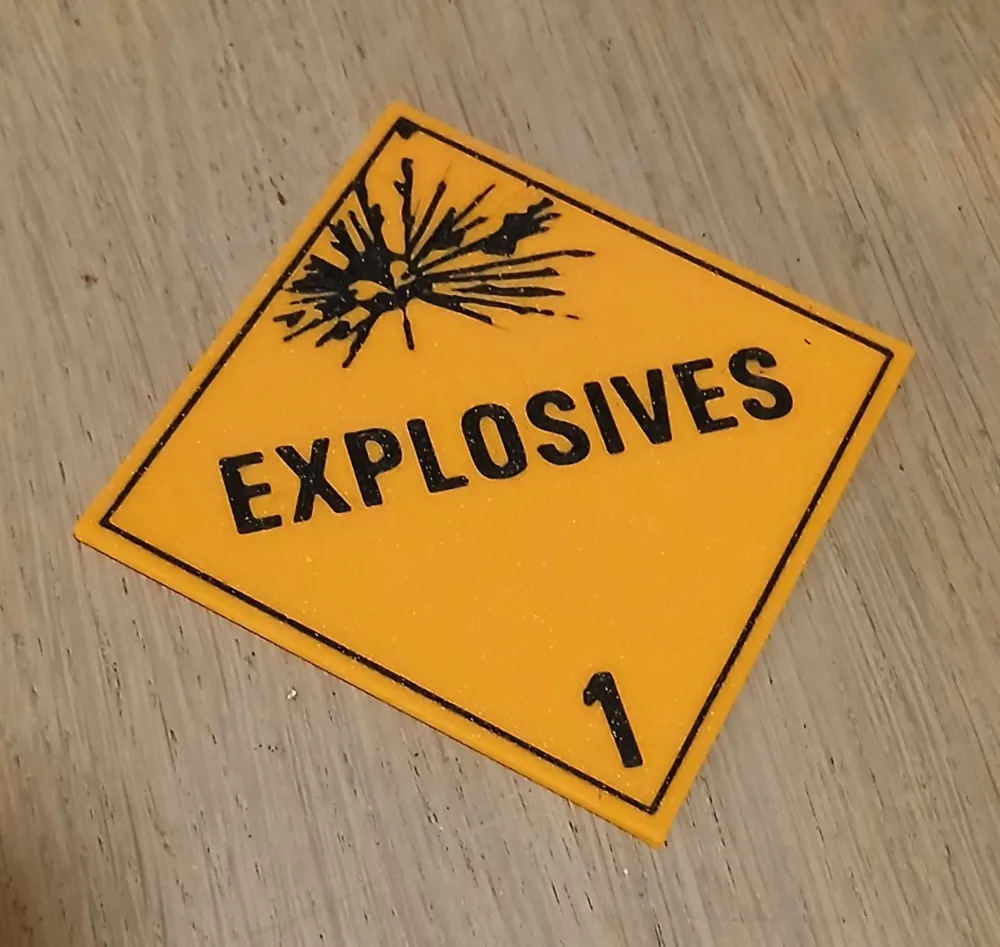 Live Explosive Label Color Explosives Fireworks Label - Free 3D Print Model - MakerWorld