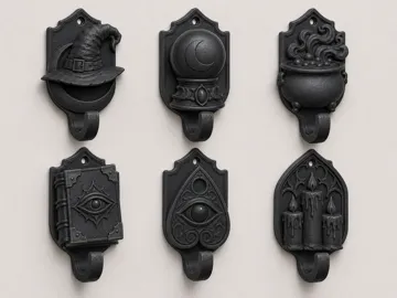 Adorno temático: Mystic Occult & Witchcraft Wall Hooks Collection — vista de referencia 3