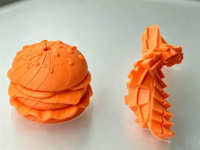 Retractable Slider Burger Fidget Toy