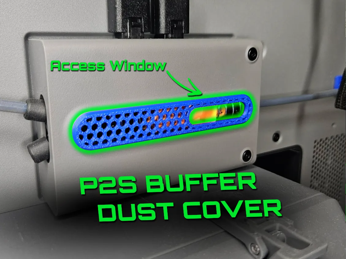 P2S Hex Buffer Dust Cover w/ Access Window - Free 3D Print Model ...