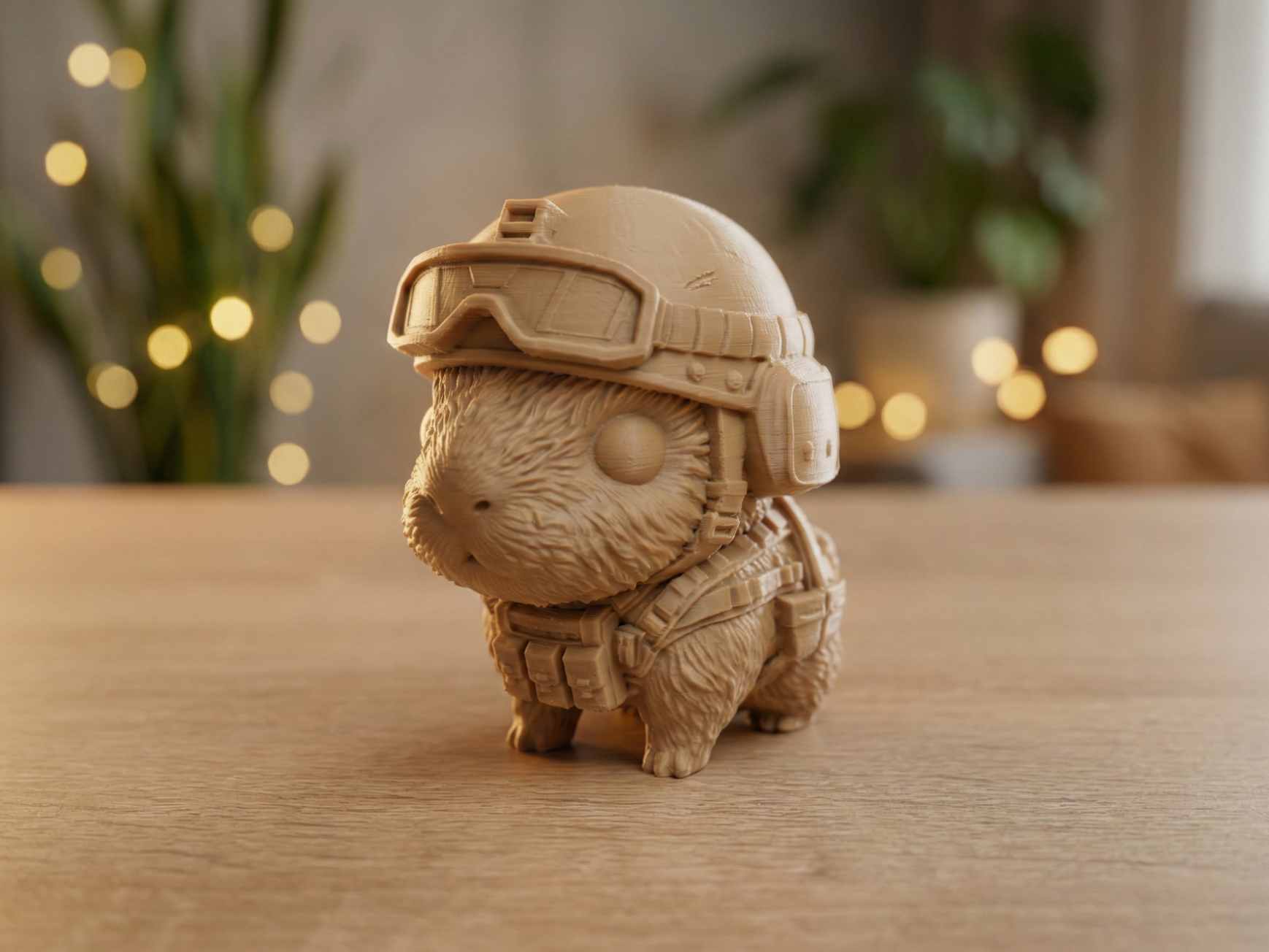 Tactical Capybara Desk Companion