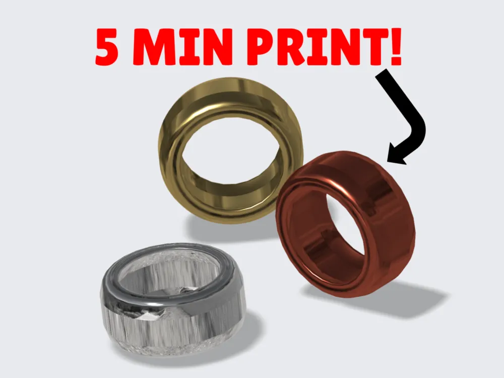 Spin Ring Fidget (Low Profile) - Free 3D Print Model - MakerWorld