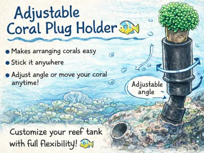Adjustable Coral Plug Holder– Aquarium Coral Mount