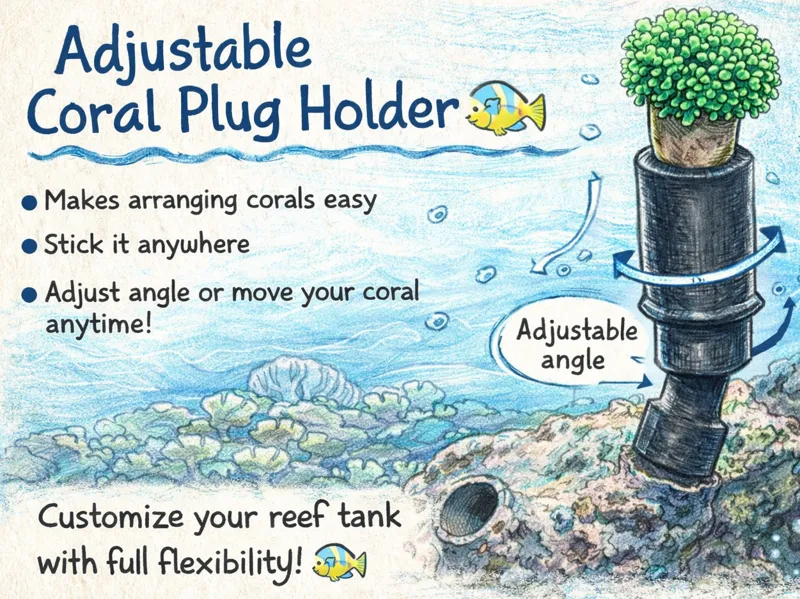 Adjustable Coral Plug Holder– Aquarium Coral Mount