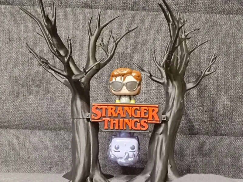 Stranger Things upside down figure stand/display