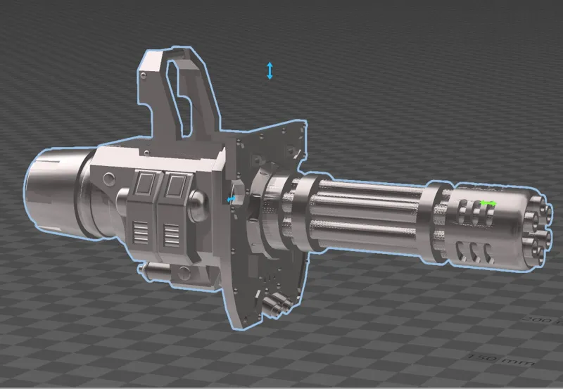1/100 scale Gatling Gun for Gundam